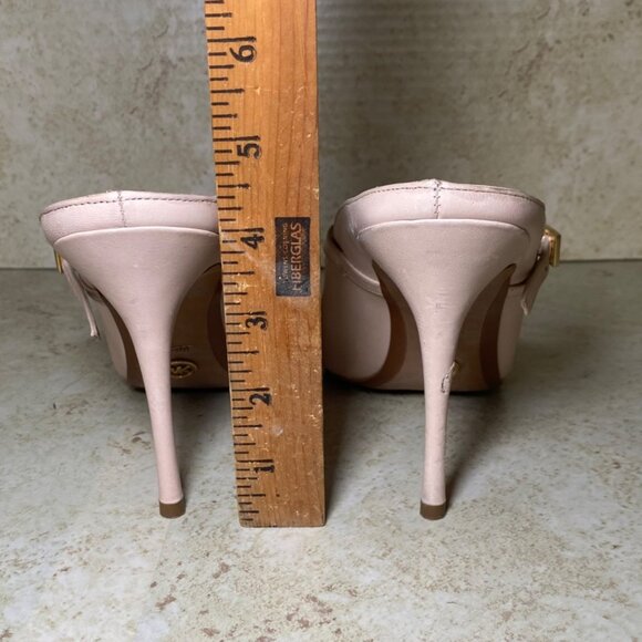 Michael Kors Womens Pink Mules Pointed Toe Stiletto Heels Casual Comfort - Picture 4 of 9